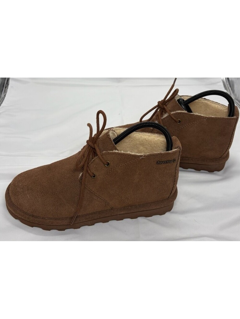 Bearpaw Skye Women's 7 Winter Boots Brown Suede Wool Sheepskin Chukka